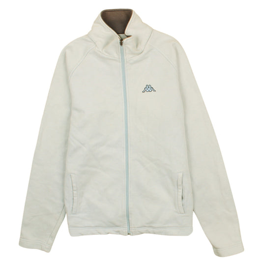 Kappa Men's Beige Full Zip Sweatshirt Large Fleece High Neck