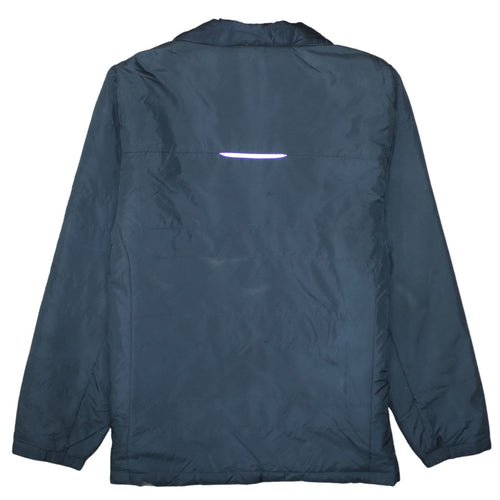 Adidas Boys Blue 11-12 Years Lightweight Puffer Jacket with Neon Zip