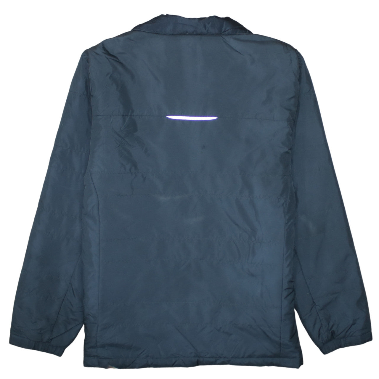 Adidas Boys Blue 11-12 Years Lightweight Puffer Jacket with Neon Zip