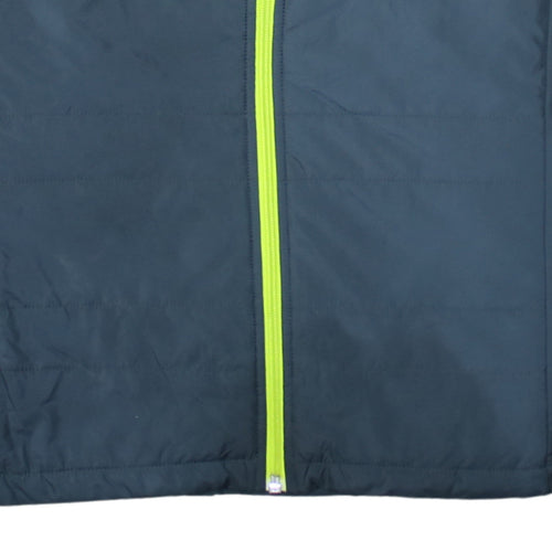 Adidas Boys Blue 11-12 Years Lightweight Puffer Jacket with Neon Zip