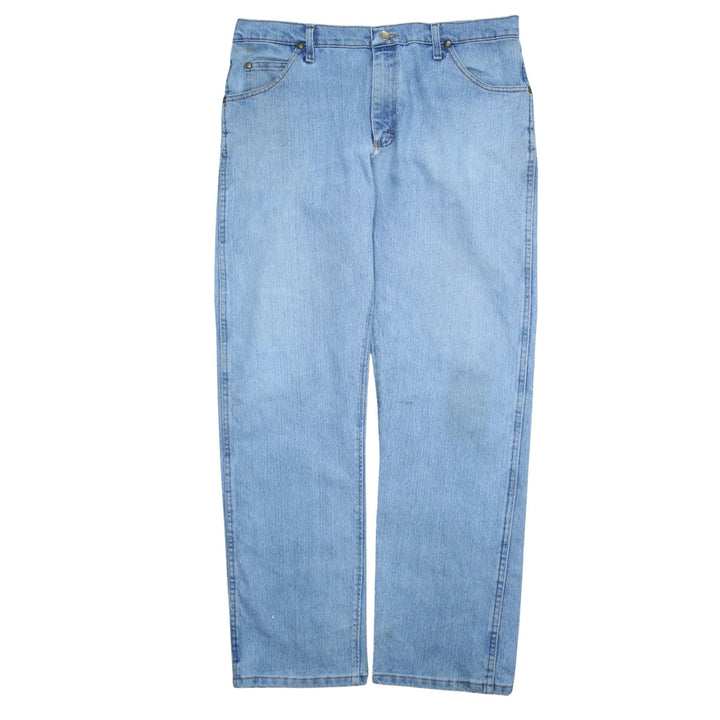 Wrangler Men's Blue 36x32 Straight Denim Jeans Classic Fit