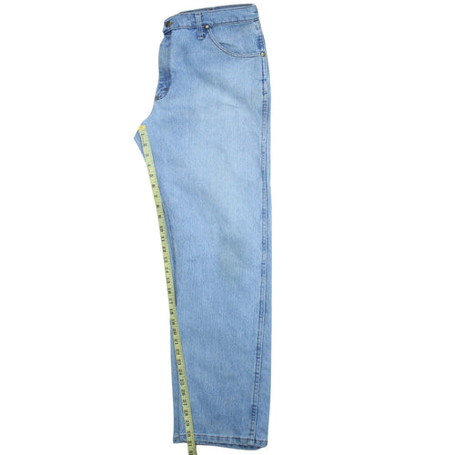 Wrangler Men's Blue 36x32 Straight Denim Jeans Classic Fit