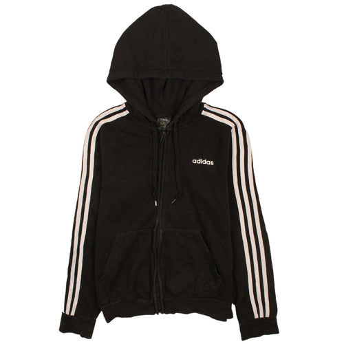 Adidas Men’s Black Full Zip Hoodie M Sportswear Fleece Sweatshirt