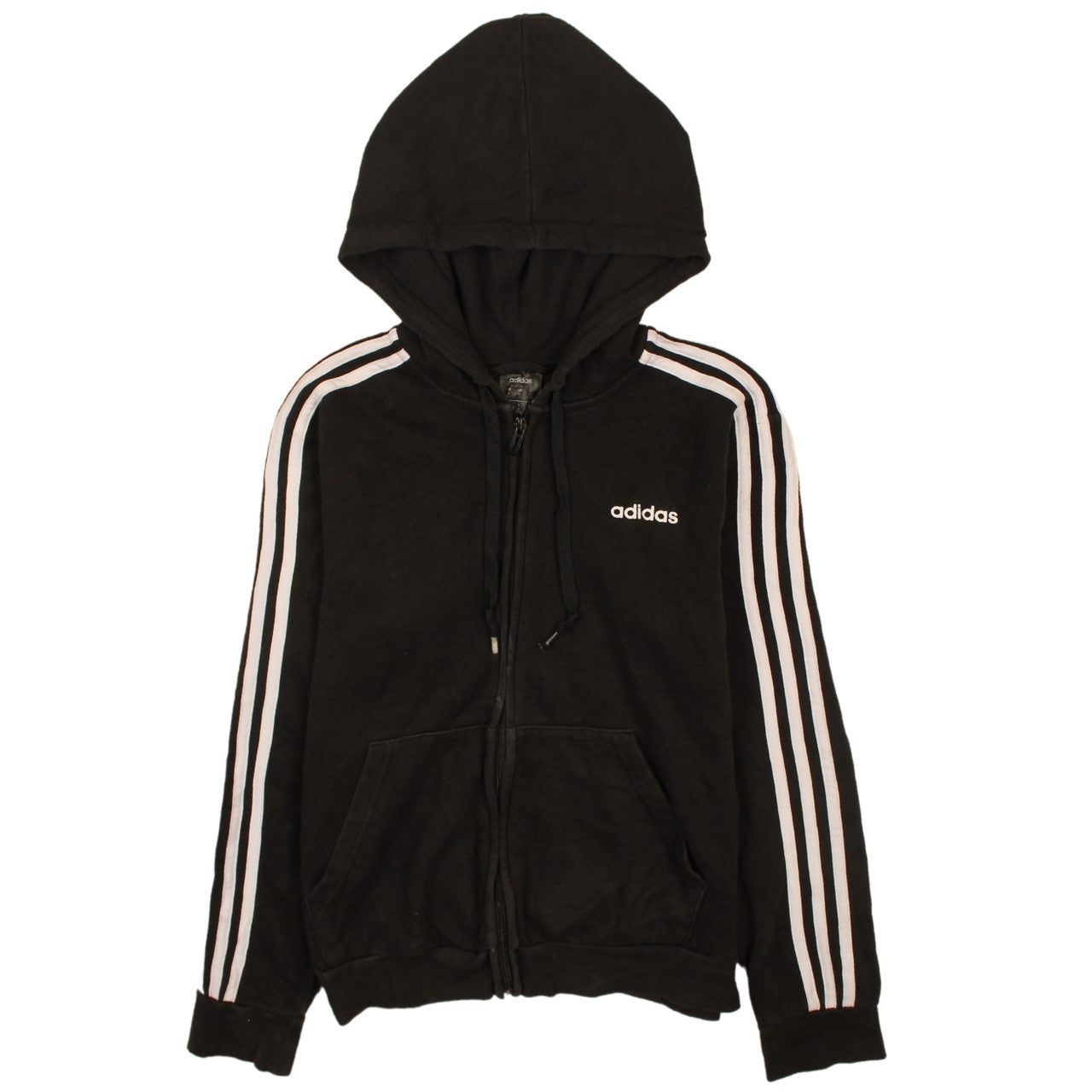 Adidas Men’s Black Full Zip Hoodie M Sportswear Fleece Sweatshirt