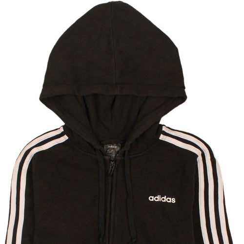 Adidas Men’s Black Full Zip Hoodie M Sportswear Fleece Sweatshirt