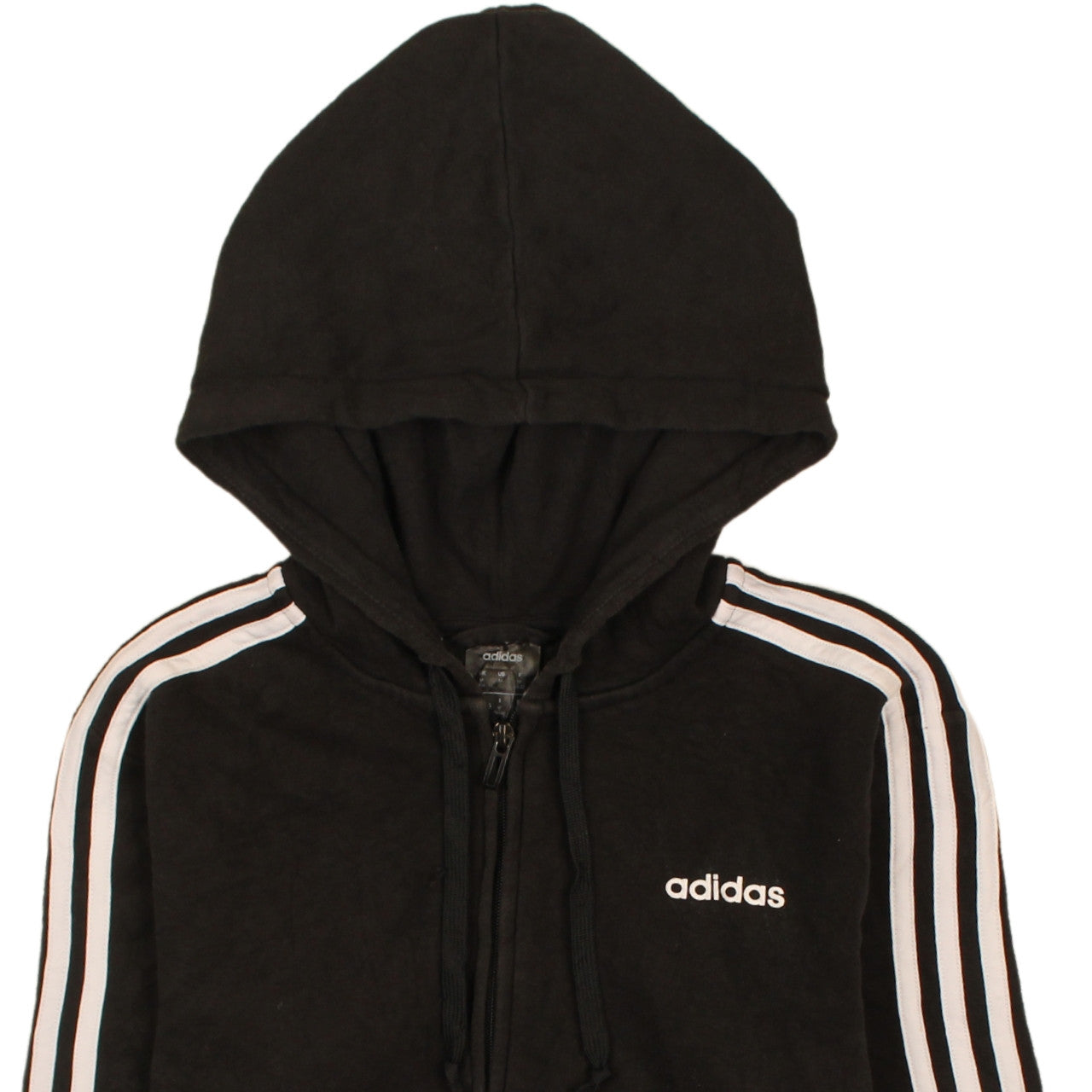 Adidas Men’s Black Full Zip Hoodie M Sportswear Fleece Sweatshirt
