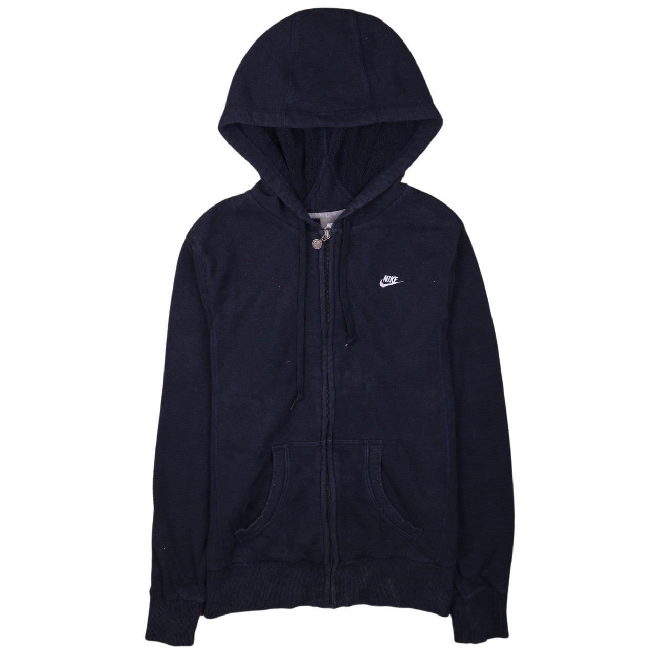 Nike Teens Blue Full Zip Hoodie L Fleece Logo Hooded Sweatshirt