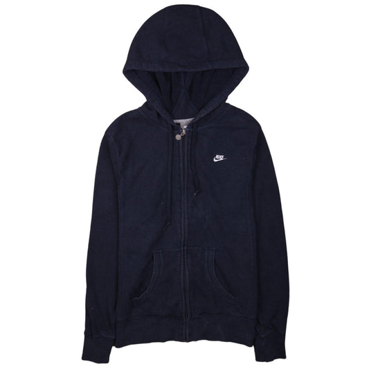 Nike Teens Blue Full Zip Hoodie L Fleece Logo Hooded Sweatshirt