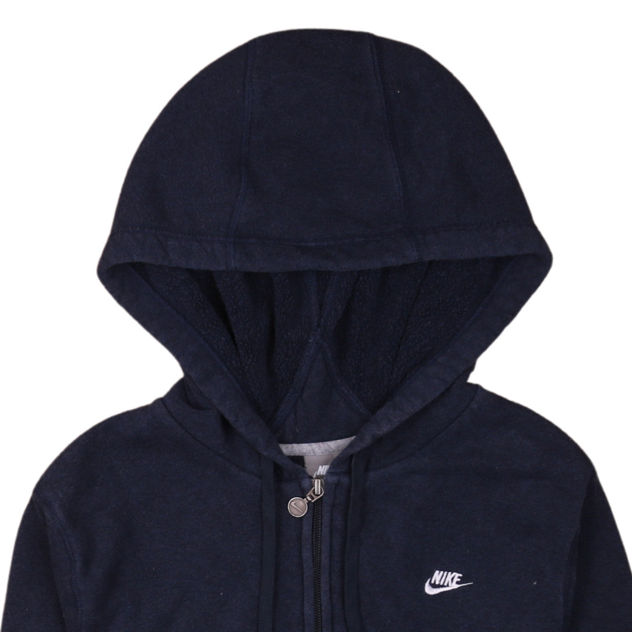 Nike Teens Blue Full Zip Hoodie L Fleece Logo Hooded Sweatshirt