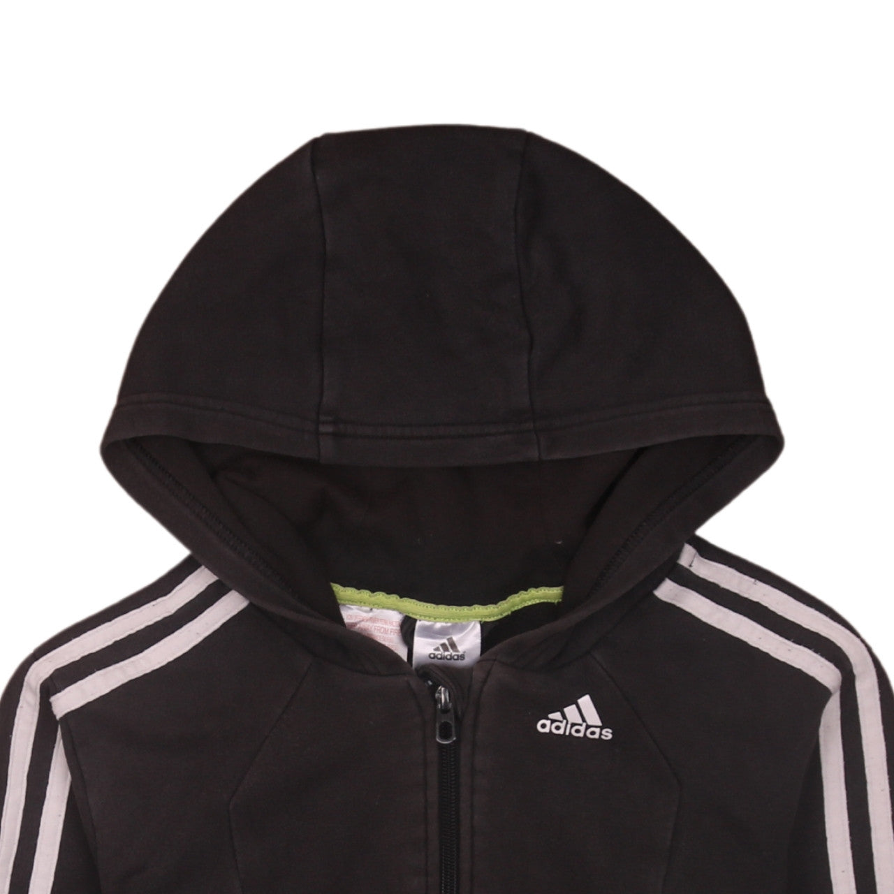 Adidas Boys Black Full Zip Hoodie Size 11-12 Years Sportswear