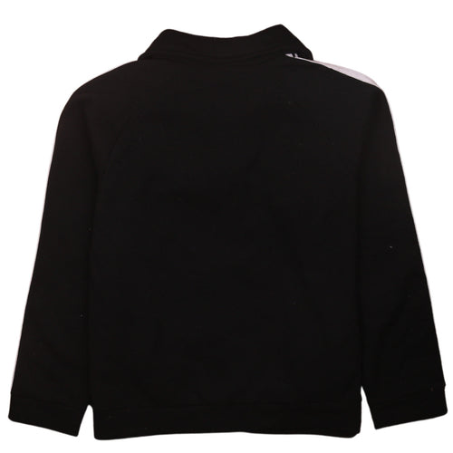 Donna10 Womens Black Full Zip Sweatshirt XL London 55 Embroidered Top