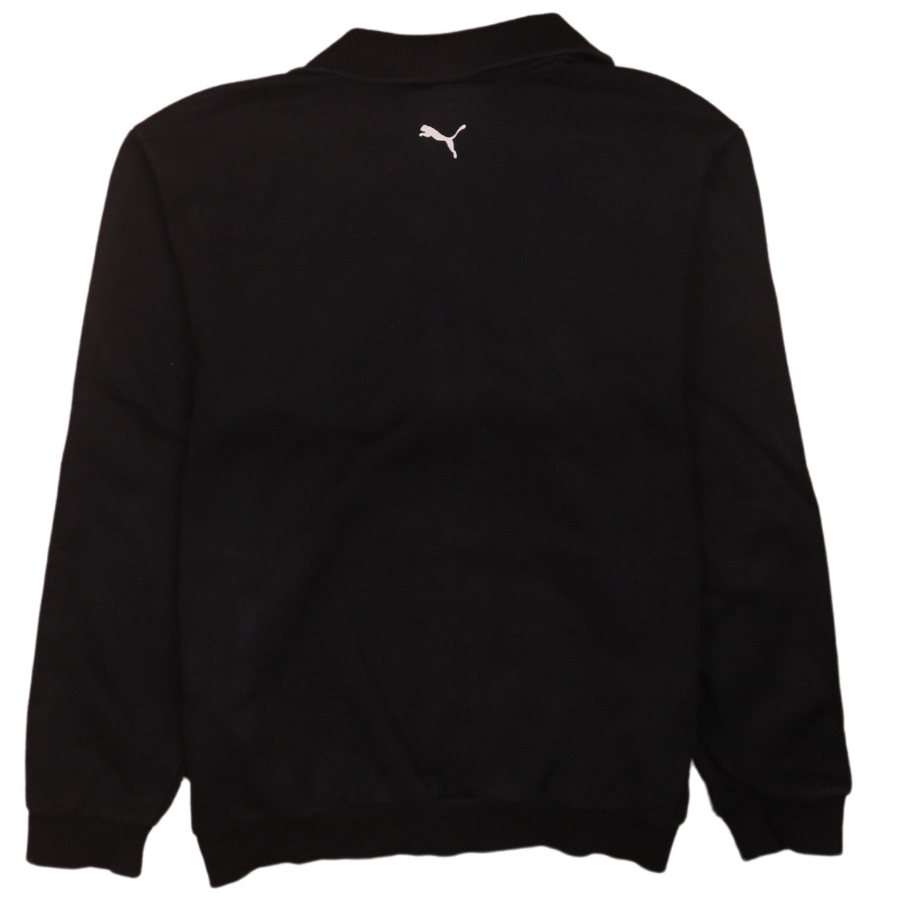Puma Boys Black Full Zip Hoodie Size 12 Large Logo Sweatshirt
