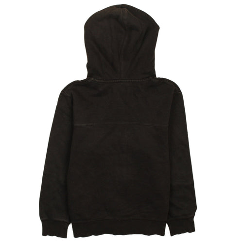 Nike Boys Black Full Zip Hoodie Red Stripe Size 12-13 Years L Hooded Sweatshirt