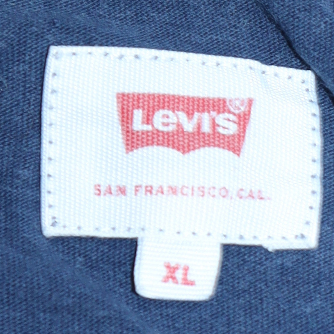 Levi's Men's Blue V-Neck Cotton T-Shirt XL Short Sleeve