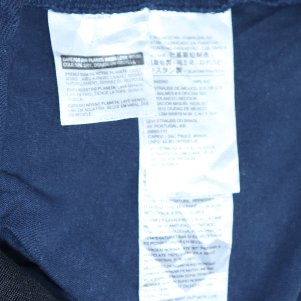 Levi's Men's Blue V-Neck Cotton T-Shirt XL Short Sleeve