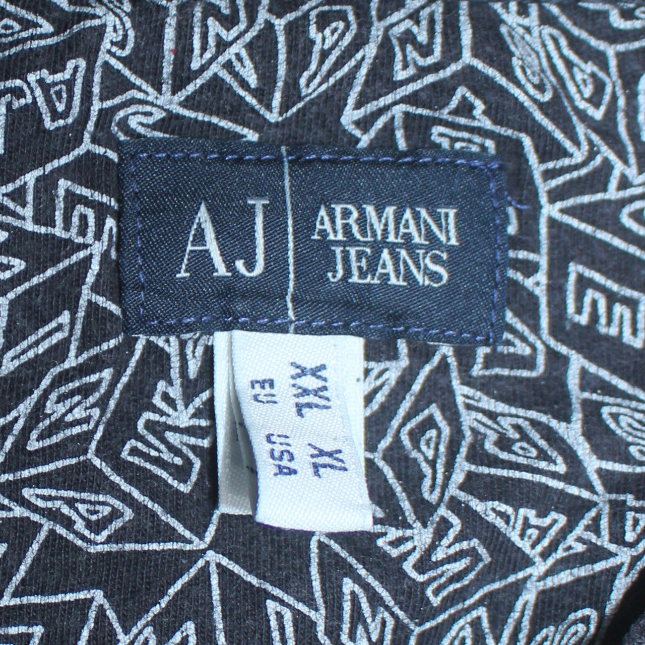 Armani Jeans Men's Black XL Crew Neck Logo Pullover Sweatshirt