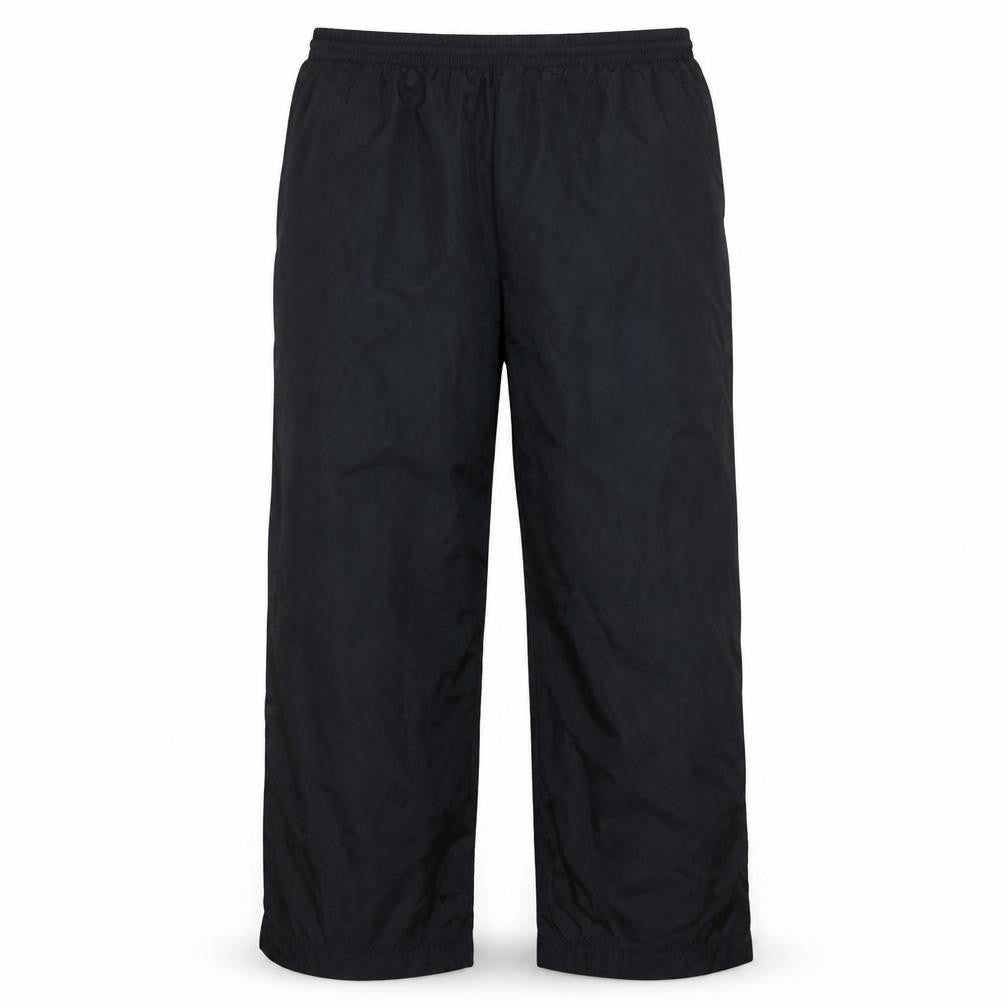 Front view of ZegnaSport Men's Black 3XL Lightweight Track Pants