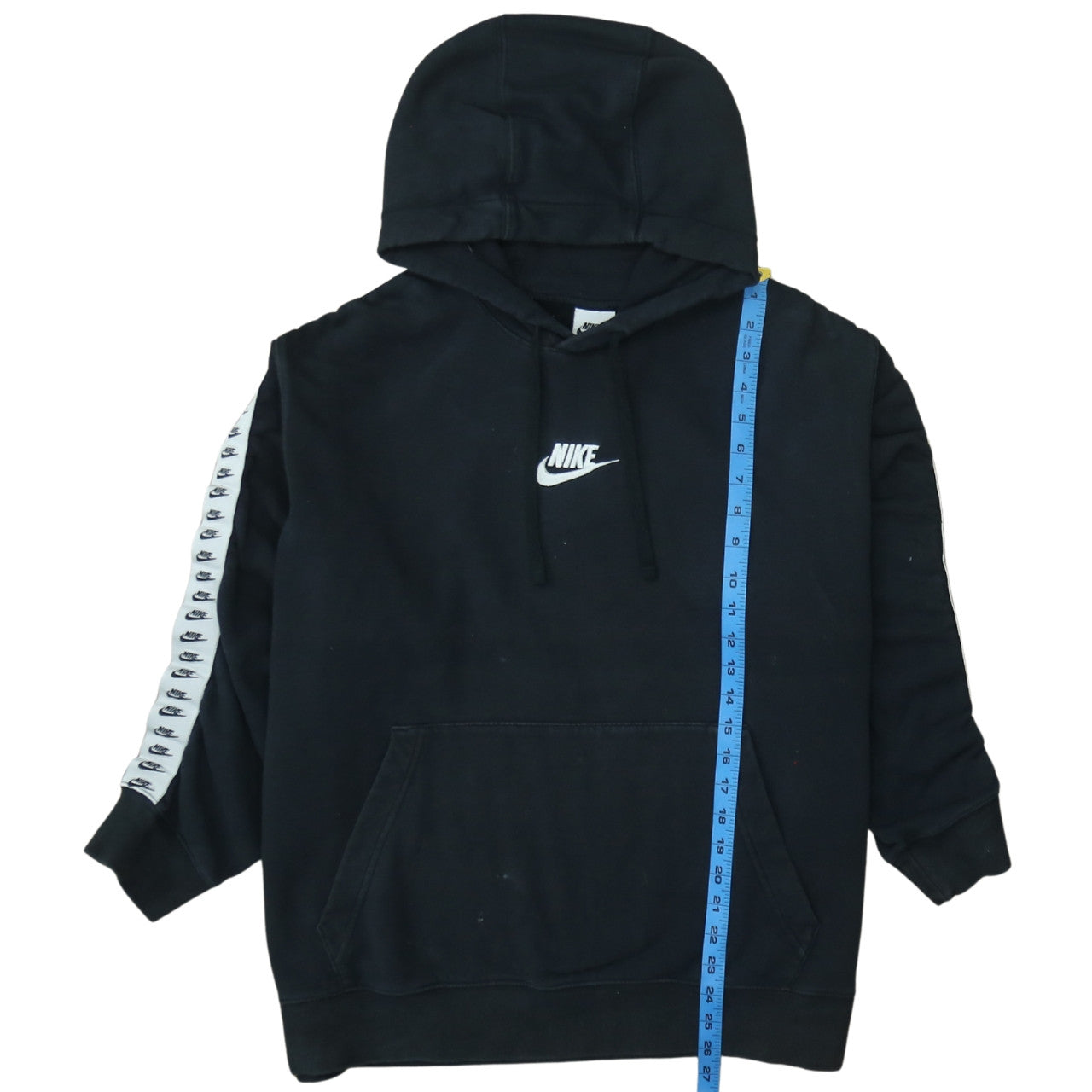 Nike Mens Black 2XL Pullover Hoodie with Logo Tape Sleeve