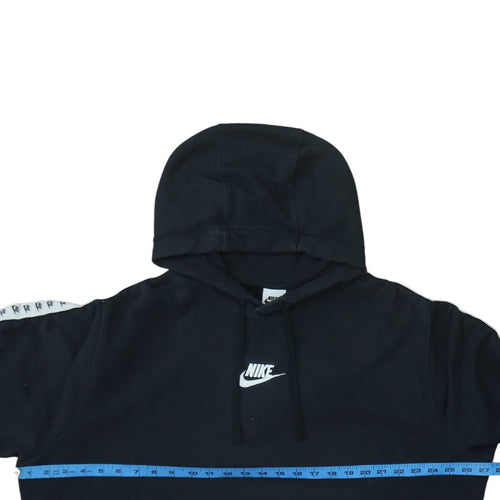 Nike Mens Black 2XL Pullover Hoodie with Logo Tape Sleeve