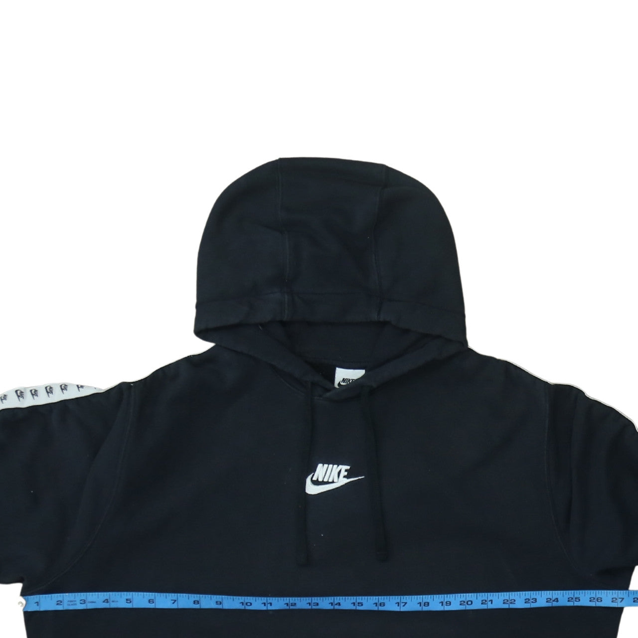 Nike Mens Black 2XL Pullover Hoodie with Logo Tape Sleeve