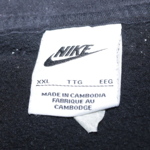 Nike Mens Black 2XL Pullover Hoodie with Logo Tape Sleeve