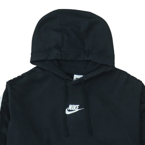 Nike Mens Black 2XL Pullover Hoodie with Logo Tape Sleeve