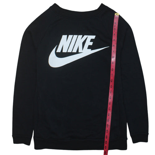 Nike Men's Black XS Pullover Sweatshirt Crew Neck Logo Print