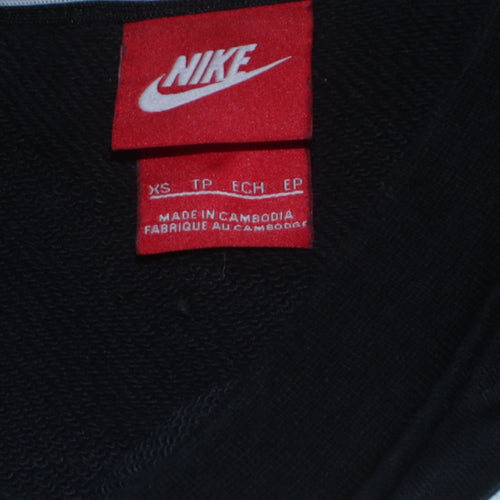 Nike Men's Black XS Pullover Sweatshirt Crew Neck Logo Print