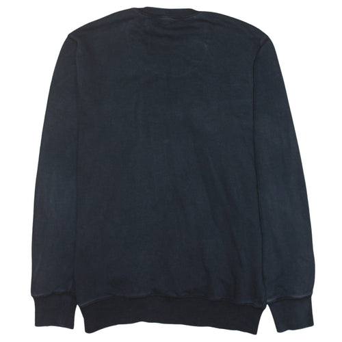 Diesel Mens Blue Crew Neck Logo Embroidered Sweatshirt L