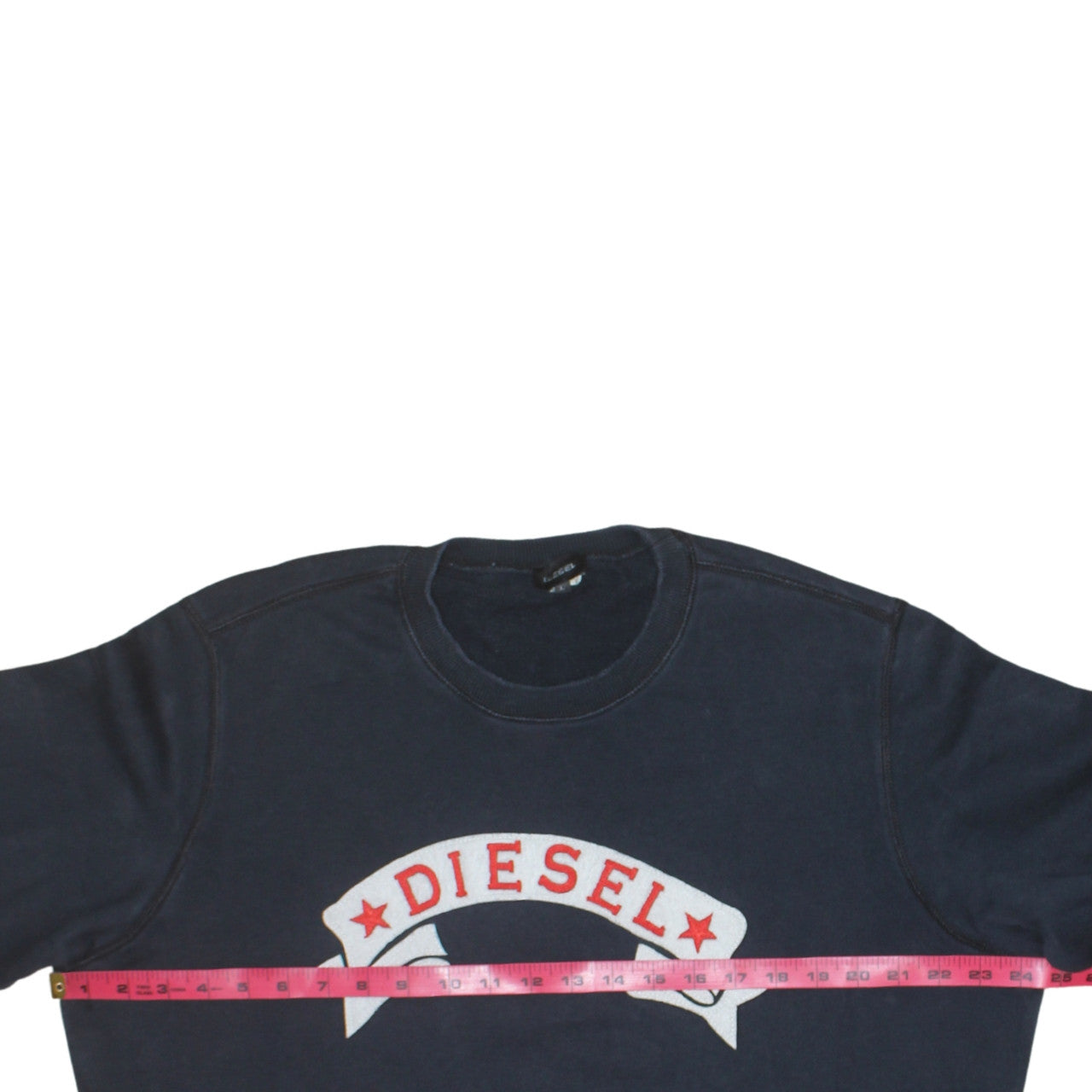 Diesel Mens Blue Crew Neck Logo Embroidered Sweatshirt L