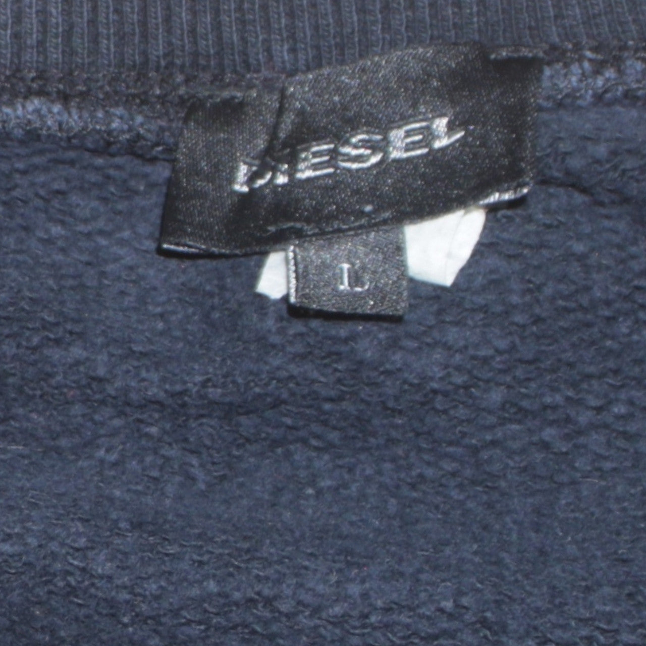 Diesel Mens Blue Crew Neck Logo Embroidered Sweatshirt L