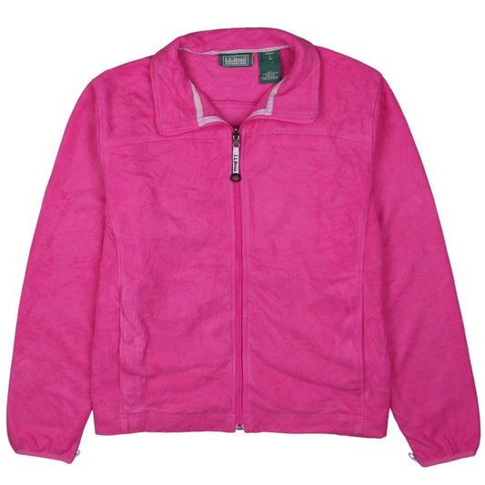 L.L.Bean Women's Pink Fleece Full Zip Jacket Size L Regular