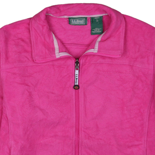 L.L.Bean Women's Pink Fleece Full Zip Jacket Size L Regular