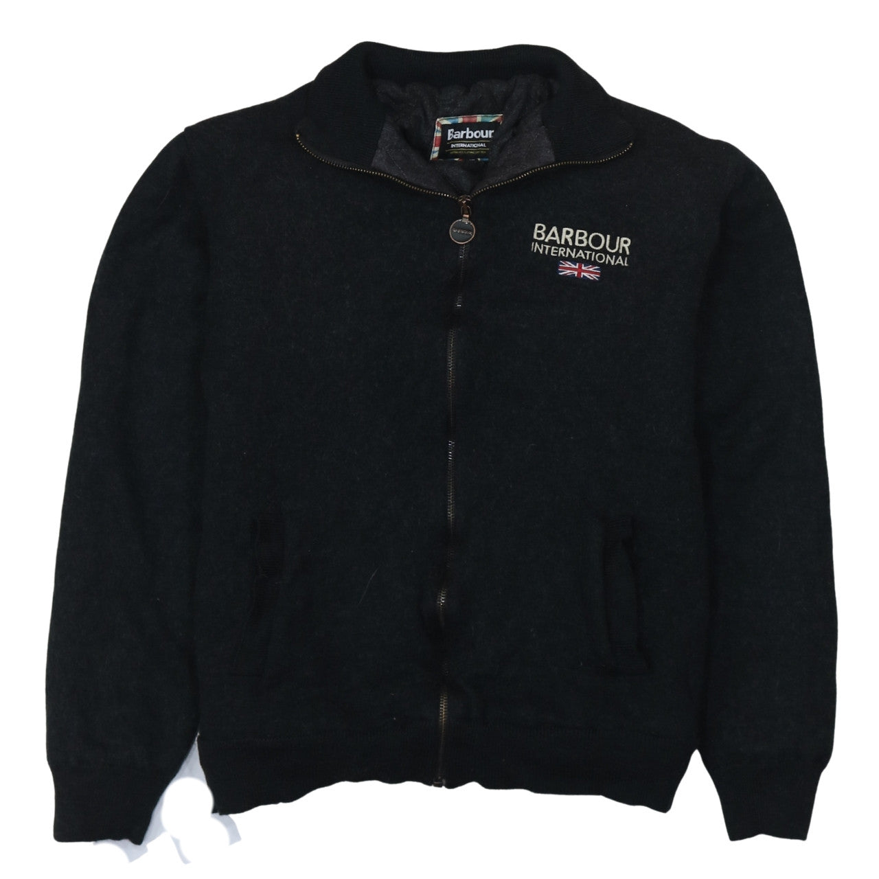 Barbour International Men's Black Wool Bomber Jacket XL