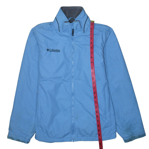 Columbia Blue Nylon Lined Water Resistant Jacket Unisex S Outdoor