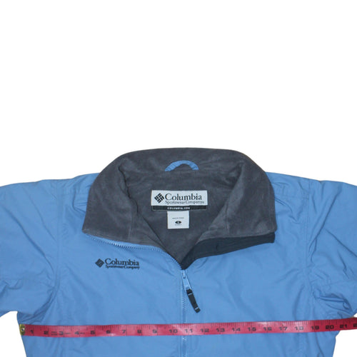 Columbia Blue Nylon Lined Water Resistant Jacket Unisex S Outdoor
