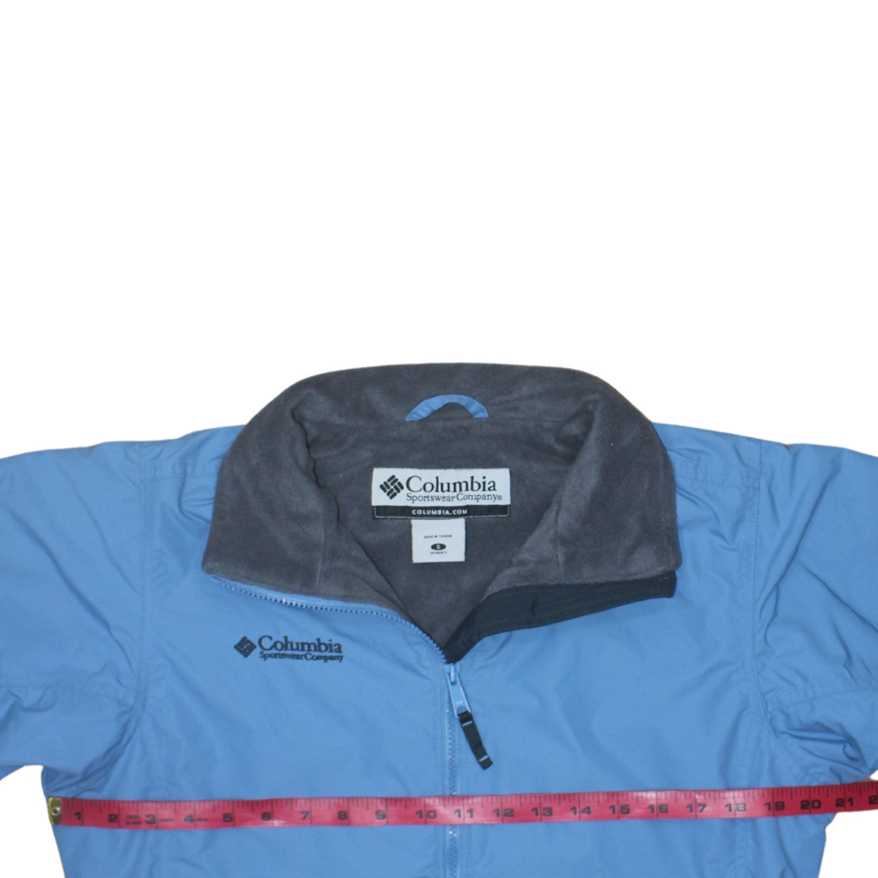 Columbia Blue Nylon Lined Water Resistant Jacket Unisex S Outdoor