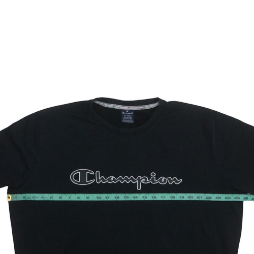 Champion Men's Black XL Pullover Crew Neck Logo Sweatshirt
