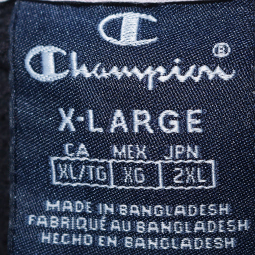 Champion Men's Black XL Pullover Crew Neck Logo Sweatshirt