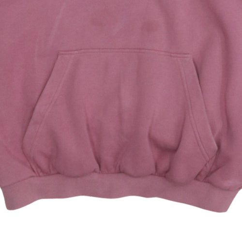 Adidas Womens Pink Hooded Pullover Hoodie Size 16 Logo Print Cotton