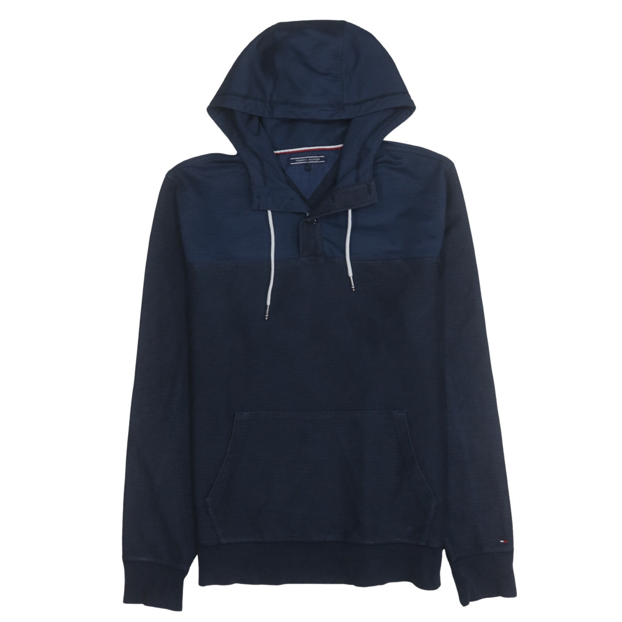 Tommy Hilfiger Mens Navy Blue L Hooded Pullover Sweatshirt