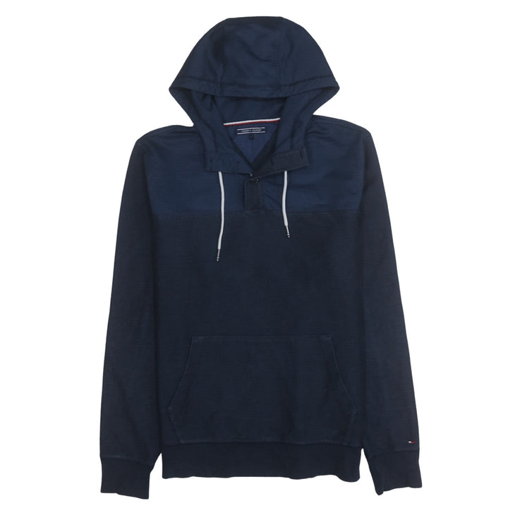 Tommy Hilfiger Mens Navy Blue L Hooded Pullover Sweatshirt