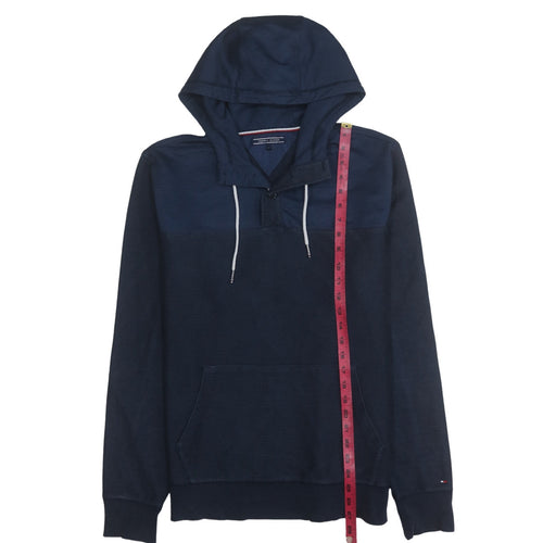 Tommy Hilfiger Mens Navy Blue L Hooded Pullover Sweatshirt