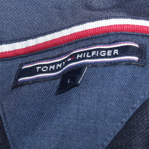 Tommy Hilfiger Mens Navy Blue L Hooded Pullover Sweatshirt