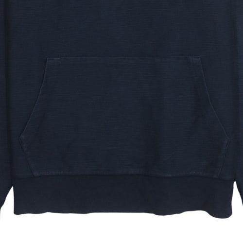 Tommy Hilfiger Mens Navy Blue L Hooded Pullover Sweatshirt