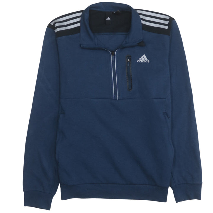 Adidas Men's Blue 1/2 Zip Sports Sweatshirt Size S