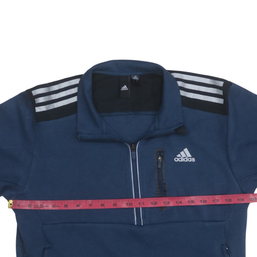 Adidas Men's Blue 1/2 Zip Sports Sweatshirt Size S