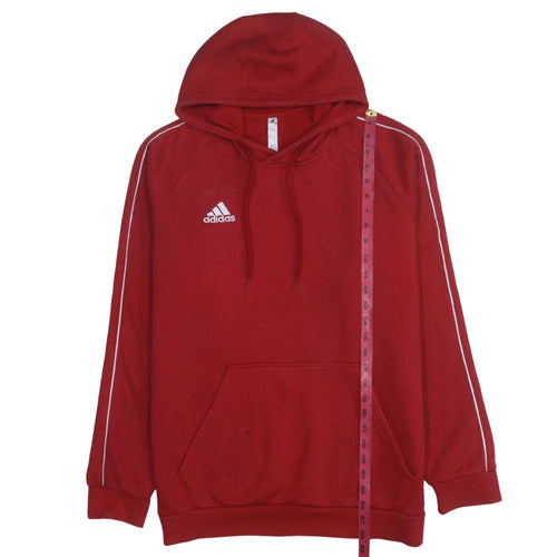 Adidas Men Red XL Pullover Hoodie Sports Fleece Sweatshirt