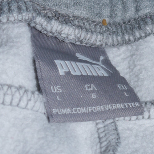 Puma Mens Grey Fleece Sweatshirt Joggers L Regular Fit Sportswear