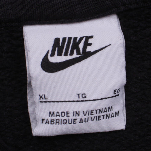 Nike Mens Black XL Pullover Hoodie with Logo Print